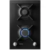 Image de Table de cuisson gaz encastrable Asko Série 8 HG8320BGB1 2 feux verre vitro noir satin - Neuf