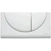 Image de Plaque De Commande Murale Wc Encastré Viva, Double Touche Blanche