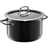 Image de WMF Fusiontec Compact Kochtopf mit Glasdeckel, 24 cm, Black 3201111565 4000530730718