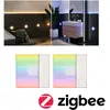 Image de LumiTiles : Carreaux LED intelligents pour la maison, compatibles Zigbee 3.0, format carré, lot de 2, IP44, 100x100mm, 2x12lm, 230/12V, 2x0,8W, variateur RGBW+ blanc, plastique, aluminium