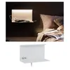 Image de Applique Led Avec Étagère Jarina - Métal - 4,5w - Blanc - Avec Ampoule