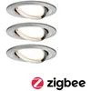 Image de Paulmann 92959 Luminaire À Led Encastrable Jeu De 3 Led 18 W Fer (brossé) Y139842