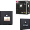 Image de Paulmann Edge LED Applique murale encastrée Lot de 1 Noir mat avec capteur PIR