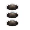 Image de Paulmann Licht - Paulmann 93402 Cole Coin Spot Encastrable Jeu De 3 Led 6 W Blanc, Noir Q692472