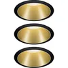 Image de Paulmann Licht - Spot Encastrable Paulmann 93404 Cole Coin Jeu De 3 Led 6 W Noir, Or Q692452