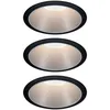 Image de Spot Encastrable Paulmann 93408 Jeu De 3 Eec: A+ (a++ - E) 6.50 W Blanc Chaud Noir, Argent 1 Pc(s)