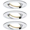 Image de Nova Plus Spot Encastrable Pour Salle De Bains Jeu De 3 Led Led 20.4 W Ip65 Chrome Q718392 - Paulmann