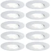 Image de Spot Led Encastrable Pour Salle De Bains Jeu De 10 60 W Blanc Mat - Paulmann
