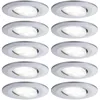 Image de Spot Led Encastrable Pour Salle De Bains Jeu De 10 60 W Chrome (mat) X236232 - Paulmann