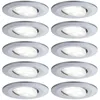 Image de X10 Encastré Calla Led Orientable 30° - Paulmann - D90mm - 5,2w - 598lm - 4000k - Grad - 230v - Bbc/ip65 - Lot De 10