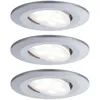 Image de Spot Led Encastrable Pour Salle De Bains Paulmann Calla Jeu De 3 18 W Ip65 Chrome (mat)