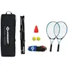 Image de Set tennis sac à dos SCHILDKRÖT FUN SPORTS 2 raquettes avec housses filets autostables balles mousse Ø7 mm 6 plots filet 75x300 cm Orange/bleu - Neuf