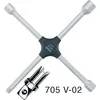 Image de Clé En Croix 705v-02 17 X 19 X 22 X 12,5 Mm 1/2 Pouce 4 Pans 380 X 380mm - 705v-02 - Hazet