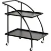 Image de Chariot de service HAKU noir - métal, L/H/P : 68 x 71 x 42 cm