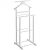 Image de M&s - Valet De Nuit 47x36x102 Cm En Hévéa Massif Blanc