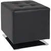 Image de M&s - Tabouret Carré 40x42 Cm En Pu Noir