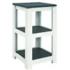 Image de Haku Moebel - Table D'Appoint Carrée 40x40x74 Cm Gris Foncé Et Blanc - Josef