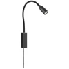 Image de Applique murale à LED, Flexo-Spot, métal, noir, dimmable, H 61 cm