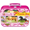 Image de Chevaux - Boîte de puzzle 2 x 26, 2 x 48 pièces dans un coffret métallique