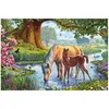 Image de Des chevaux au bord du ruisseau. Puzzle 150 pièces