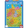 Image de SCHMIDT Puzzle Carte dessinée de l'Allemagne 200 pièces