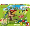 Image de Schmidt 56403 Farm World - Joyeux chiens 40 pièces puzzle avec add-on (une figurine Schleich)