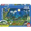 Image de Puzzle 100 pièces SCHMIDT SPIELE - Forêt nocturne, carton 1,9 mm, affiche incluse, 36,1x24,3 cm, dès 6 ans, tons bleus - Neuf
