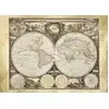 Image de Puzzle carte du monde historique SCHMIDT Spiele 2000 pièces qualité Premium 6 étoiles Beige et blanc format paysage - Neuf