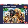 Image de Schmidt Puzzle 500 pièces chien-selfie