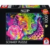 Image de Schmidt Jeux Puzzle Sheena Pike Néon Arc-en-ciel Léopard 1000pièces