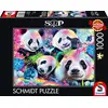 Image de Schmidt Jeux Puzzle Sheena Pike Néon Fleurs Pandas 1000pièces