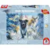 Image de 1000 pièces Schmidt Spiele Puzzle Mark Frederickson Amour de chien, labrador noir dans la neige 58558