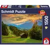 Image de Coucher de soleil sur le village de montagne de Wamberg Puzzle 1.500 pièces