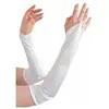 Image de Gants mitaines en satin 42cm, Blancs