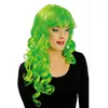 Image de Perruque Peggy cheveux longs ondulÃ©s, Vert fluo
