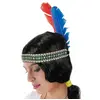 Image de Bandeau indien avec 2 plumes colorÃ©es
