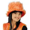 Image de Chapeau Flower Power en peluche, Orange