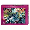 Image de Puzzle 1000 pièces Heye Movie Masters Tim Burton collage illustré rectangulaire magenta/violet - Neuf