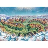 Image de HEYE Puzzle Map Art : Le monde de la montagne dans les Alpes 2000 pièces