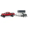 Image de Bruder RAM 2500 Power Wagon avec remorque à chevaux et 1 cheval ; 2501
