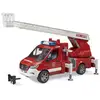 Image de BRUDER CAMION POMPIER MERCEDES BENZ AVEC ECHELLE, POMPE A EAU ET MODULE SON ET LUMIERE - Neuf