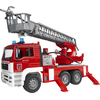 Image de Bruder, camion de pompiers MAN avec échelle pivotante 02771, 47 x 17,5 x 24,2 cm, rouge