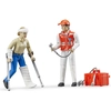 Image de bruder 62710 - Bworld Set Service de secours, ambulancier, patient & accessoires - 1:16 Médecin Ambulance Figure humaine Jouet