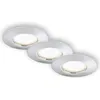 Image de Lampe LED encastrée BRILONER LEUCHTEN ATTACH ONE, 5 W, 400 lm, IP44, chrome, plastique, set de 3, Ø 7,5 cm