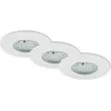Image de Lampe LED encastrée BRILONER LEUCHTEN ATTACH ONE, 5 W, 400 lm, IP44, blanc, plastique, set de 3, Ø 7,5 cm
