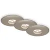 Image de Lampe LED encastrée BRILONER LEUCHTEN ATTACH ONE, 1,8 W, 150 lm, IP44, nickel mat, plastique, Ø 4,5 cm