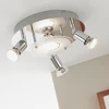 Image de Plafonnier BRILONER LEUCHTEN ORNA, 3 W, 250 lm, IP20, chrome, métal-verre, incl., 3x GU10, Ø 25 cm