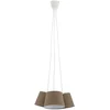 Image de Lampe Suspension Salon Plafonnier Suspendu Éclairage Textile Marron Briloner 4288-031