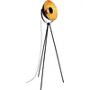 Image de BRILONER Lampadaire retro design trépied noir or 58x34.5x160 cm forme conique E27 max 60 W avec interrupteur au pied métal lampe salon chambre