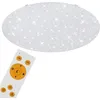 Image de BRILONER VERB Plafonnier LED moderne dimmable avec télécommande 75cm rond 80W 6500lm 3000 à 6000 K blanc chaud à froidReproduction étoilé blanc lampe plafond salon chambre